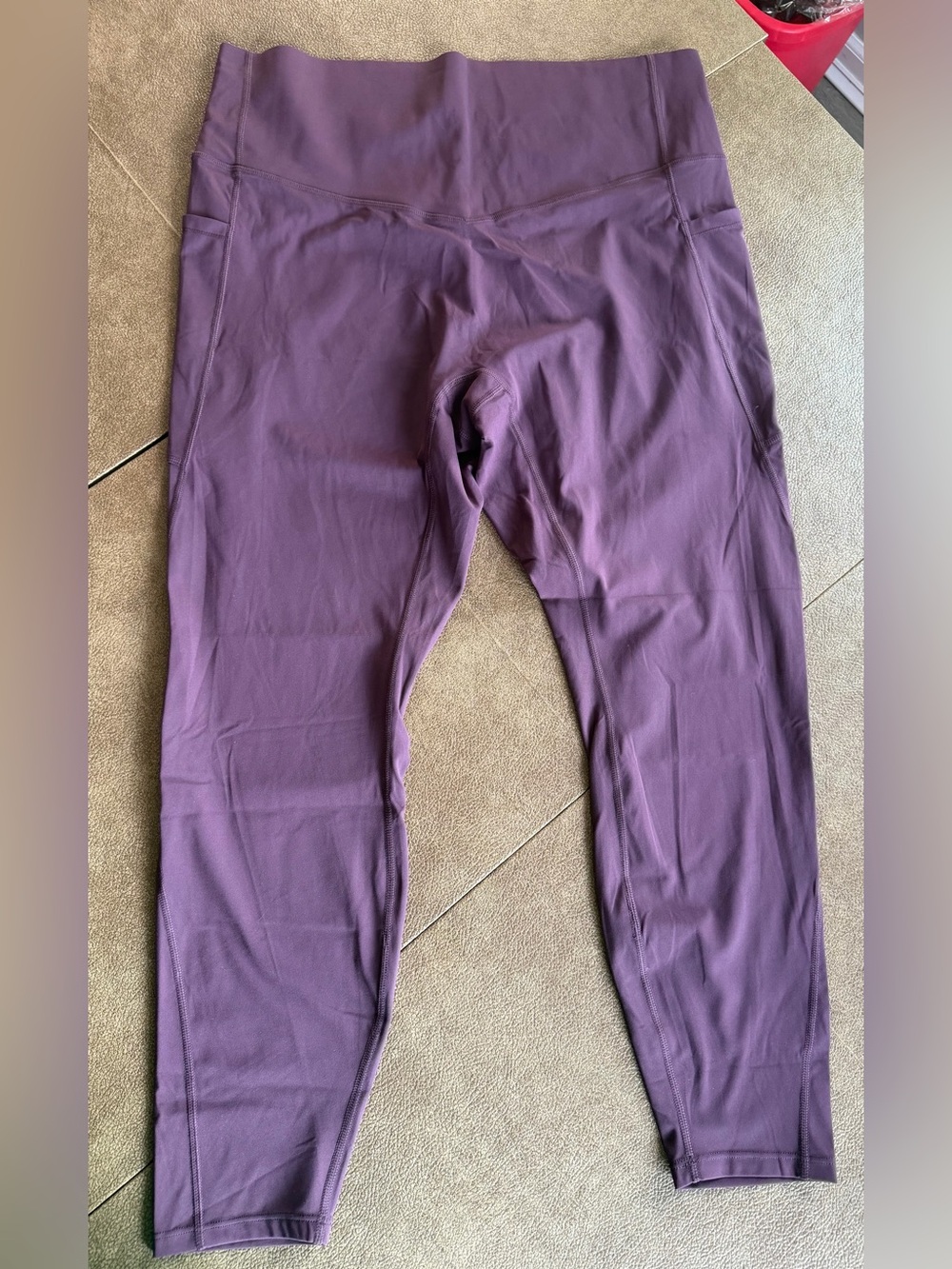 1X HALARA Plum High-Waist Active Leggings, NWT, $25